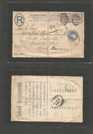 GB - Channel Islands. 1899 (May 19) Isle Of Man. Castle Town - Caneda West London, Arva PO (27 May) Blue 2d Registered S - ...-1840 Voorlopers