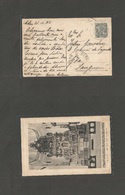 Bc - Aden. 1912 (21 Dic) Aden - Portuguese Goa, Sanguem (28 Dec) Fkd Card 3 Private India. - Autres & Non Classés