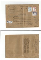 Bc - Aden. 1961 (31 May) GPO - Belgium, Antwerp. Post Office Air Registered Official Envelope + 3 Adtls On 3sh, 50c Rate - Other & Unclassified