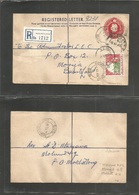 Bc - Basutoland. 1966 (8 June) Mokhotlong - Morija (8 June) Local Registered 5c Red Stat Env + Adtl, R-label. Fine. - Autres & Non Classés