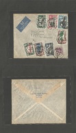 Bc - Ceylon. 1939 (16 Feb) Colombo - Switzerland, Bern. Air Multifkd Mixed Issues Env. Nice Item. - Other & Unclassified