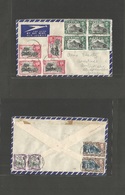 Bc - Ceylon. 1952. Colombo - Germany. Airmail Multifkd Front + Reverse Envelope. - Autres & Non Classés