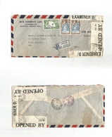 Bc - Jamaica. 1942 (10 Sept) Kingston - USA, NY (11 Sept) Registered Air Multifkd Censured Envelope Incl. 2 Shillings St - Other & Unclassified