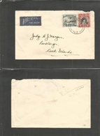 Bc - Niue. 1949 (23 Nov) Niue, NZ - Cook Is; Rarotonga. Air Multifkd Env. Fine + Air Fancy Label. - Other & Unclassified