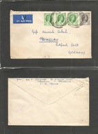Bc - Rhodesia. 1960 (March) Multifkd Airmail Envelope Addressed To Germany, Prenzlan. Rate 1sh 6d. - Other & Unclassified