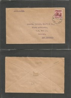 Bc - Samoa. 1934 (5 July) Apia - New Zealand, Dunedin. Fkd Env 1d Intense Rd, Cds. SG 150 (14x13 1/2 Perf) XF. - Andere & Zonder Classificatie