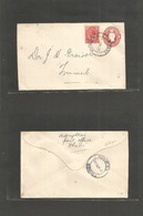 Bc - Swa. 1922 (4 April) Otavi - Tsumeb. Local 1d Red Stat Env + Adtl. Fine Used + Arrival. - Other & Unclassified