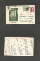 Bc - Swa. 1950 (12 April) Windhoek - London, UK. Ovptd Illustrated Stat Card + Adtl Cds. Fine Item. - Autres & Non Classés