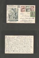 Bc - Swa. 1956 (12 Dec) Swakopmund - Germany, Zittan 1 1/2d Brown Stat Illustrated Card + 3 Adtls. Fine Used. - Other & Unclassified