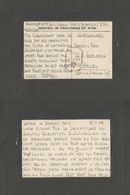 India. 1942 (18 Nov) Deoli Camp. POW German Internee. Free Frank Card To Switzerland, Basel. VF Correspondance. - Sonstige & Ohne Zuordnung