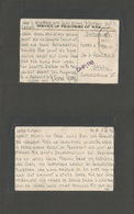 India. 1942 (2 Dec) Deoli Camp. POW German Internee Mail. Free Frank Card Addressed To Switzerland, Basel. VF Correspond - Other & Unclassified