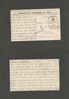 India. 1943 (24 Febr) Deoli / Ajmer Camp. POW Germain Internee. Free Frank Card, Addressed To Switzerland, Basel. VF Cor - Other & Unclassified