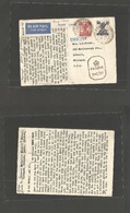 India. 1943 (13 Aug) Talegaon, Dabhada, Methodist Mission. Air Fkd Card To USA, Mich, Detroit. VF. - Andere & Zonder Classificatie