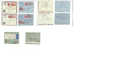 India. 1972-3. Airlettersheets Stat + Adtls. 5 Lovely Usages To UK. Opportunity. - Other & Unclassified