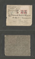 Indochina. 1927 (30 April) YUNNAN FU + KOUANG TCHEOU. Hanoi - France, Paris. Registered Multifkd Ovptd MIXED Issues On F - Autres - Asie