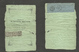 Italy. 1868 (2 Jan) Firenze. Book Rate Front Local Circulation Fkd 1c Green (x4), Tied. Fine. - Non Classés