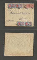 Italy - Xx. 1921 (Febr) Genova - Switzerland, Bern. Express Multifkd Envelope, Including Four Express UPO Special Stamps - Unclassified