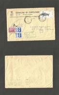 Italy - Xx. 1978 (12 Jan) Capoliveri - UK, London Fkd Military Ship Stamp Envelope + Taxed + GB P. Dues (x3) Arrival Tie - Unclassified