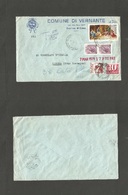 Italy - Xx. 1979. Cuneo - UK, London. Fkd + Taxed + UK P. Dues, Tied Combination. Scarce Modern Period. - Unclassified