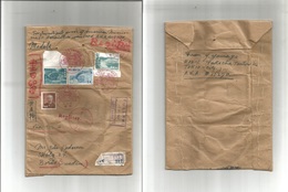 Japan. 1953 (Aug 26) Shitaya - Sweden, Boras. Air Registered Multifkd + Comm Cachets Envelope. VF. Unusual Usage. Specia - Autres & Non Classés