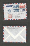 Japan. 1955 (18 July) Shinhashi - Switzerland, Lugano. Air Multifkd Env. Fine. - Other & Unclassified