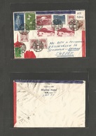 Japan. 1956 (30 May) Kyoto - Sweden, Stockholm, Bromma. Air Multifkd Env Incl Commemorative + Definitive Stamps. Fine Mi - Sonstige & Ohne Zuordnung