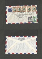 Jordan. 1956 (14 Jan) Amman - Germany, Essen. Airmail Fkd Env. Very Nice Condition. - Jordan