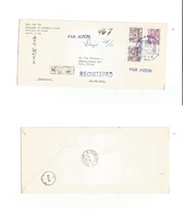 Korea. 1958 (11 Nov) UNESCO, Issue Special Cachet. Seoul - Norway, Oslo (18 Nov) Via Hong Kong. Registered Air Multifkd  - Korea (...-1945)