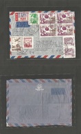 Korea. 1959 (15 April) Taegon, Daiku - Switzerland, Fribourg. Registered Air Multifkd Env Format Only. Lovely Item. - Corée (...-1945)