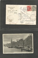 Latvia. 1937 (October) Netherlands, Amsterdam - Snepele, Forwarded To Kulotga (4-9 Oct 37) Fkd Ppc Incl Several Transits - Lettonie