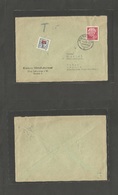 Liechtenstein. 1956 (29 Sept) Germany, Scherefede - Vaduz, Lichestein. Fkd + Taxed Envelope With V. Scarce Arrival Posta - Other & Unclassified