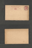 Malaysia. 1902 (15 July) Strait Settlements. QV 3c Rose Stat Card Precancelled Uncirculated. Tanjong Pagar Cds. Precance - Maleisië (1964-...)