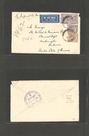 Malaysia. 1936 (2 Dec) PERAK, Bruas - USA, Wilmington, DE (24 Dec) Air Multifkd Env. Via Imperial. Fine. - Maleisië (1964-...)