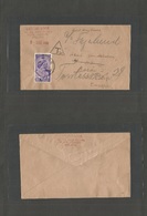 Malaysia. 1948. Coronation Issue. Muar, Johore - Sweden I Boras. Fkd 10c Cover + Taxed + Aux Postal Marks. + "T" - Maleisië (1964-...)
