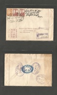 Mexico - Xx. 1927 (31 Oct) Tampico - USA, CAL, SF. Via Ciudad Suarez. Registered Multifkd Env Chinese Businnes. Fine. - Mexico