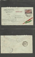 Mexico - Xx. 1932 (8 Oct) DF - Czechoslovakia, Warnsdorf (18 Oct) Via Franch Line Air France. Single Air Fkd Envelope +  - Mexico