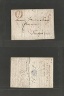 Netherlands. 1840 (7 July) Grevenhage - Germany, Frankfurt A / Mein. EL Full Text, Red Depart Cds + "20" Mns Charge. Nic - Other & Unclassified