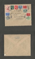 Netherlands. 1947 (21 May) Amsterdan - Sweden, Mantorp. Esperanto Label Multifkd Env. All Tied Cds. Fine Late Language L - Andere & Zonder Classificatie