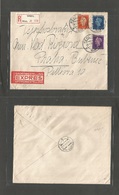 Netherlands. 1949 (31 March) Wehl - Czechoslovakia, Prague (7 April) Registered EXPRESS Multifkd Env. Special Posta Serv - Other & Unclassified