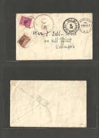 New Zealand. 1941 (4 Nov) Havelock - Wellington. Multifkd Taxed Envelope By Two Postage Dues, Tied Cds + Aux Charge Mark - Andere & Zonder Classificatie