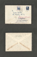 Norway. 1950 (4 Nov) CZECHOSLOVAKIA. Gulskagen - Germany, Ludwisburg. Fkd Env + "FREE CZECK" Tied Label. Fine And Intere - Autres & Non Classés