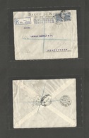 Palestine. 1925 (21 May) Saffa - Germany, Frankfurt (26 May / Registered Fkd Env Reverse" Haifa - Ankara TPO South" (xxx - Palestina