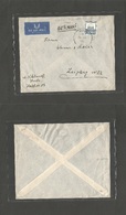 Palestine. 1938 (19 May) Nahla (Haifa Sub-office) - Germany, Leipzig. Air Fkd Envelope. - Palästina