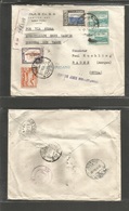 Peru. 1945 (17 Nov) Lima - Switzerland, Baden (25 Nov) Registered Multifkd Air NOR - ATLANTICO Samples Air Rate. Fine +  - Peru