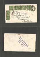 Philippines. 1932 (29 Jan) Manila - Australia, Melbourne. 2c Green Stat Env + 7 Adtls Stline PAQUEBOT, Tied Cds. Fine +  - Filippijnen