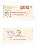 Philippines. 1957 (17 Oct) Camp Evangelista, Cagayan De Oro - USA, Scranton, PA (25 Nov) Air Multifkd Envelope Better Ca - Philippines