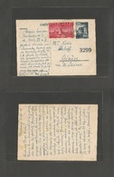 Poland. 1948 (5 Aug) Warsaw - Switzerland, Geneve. 1,50 Zlt Blue Stat Card + Adtl + Impperf Tied Cds. Fine. - Other & Unclassified