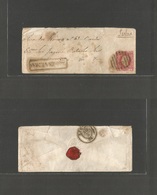 Portugal. 1872. Torres Vedras - Lisboa (30 Sept) Fkd Fita Direita Envelope 25rs. Rose + Boxed Town Name. Fine. - Other & Unclassified