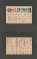 Portugal - Stationery. 1921 (7 Nov) Lisboa - Germany, Mulheim 25c Black Stat Card + 4 Adtls. VF Ceres Issue Combination. - Andere & Zonder Classificatie