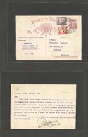 Portugal - Stationery. 1932 (16 July) Chaves - Belgium, Verviews. 25c Pink Luisiadas Issue Stat Card + 2 Adtls. Tied Cds - Other & Unclassified